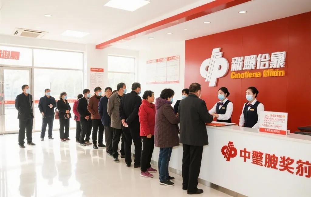 市民在福彩兑奖大厅有序兑奖